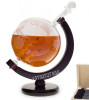 750ml Whiskey Decanter For Spirits Or Wine Decorative Etched Glass Globe Design Spirits Decanter Bottle For Sale