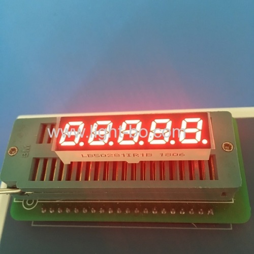 Stable performance super red 0.28" 5 digit 7 segment led display common anode for instrument panel