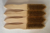 non sparking brass wire brush with wooden handle