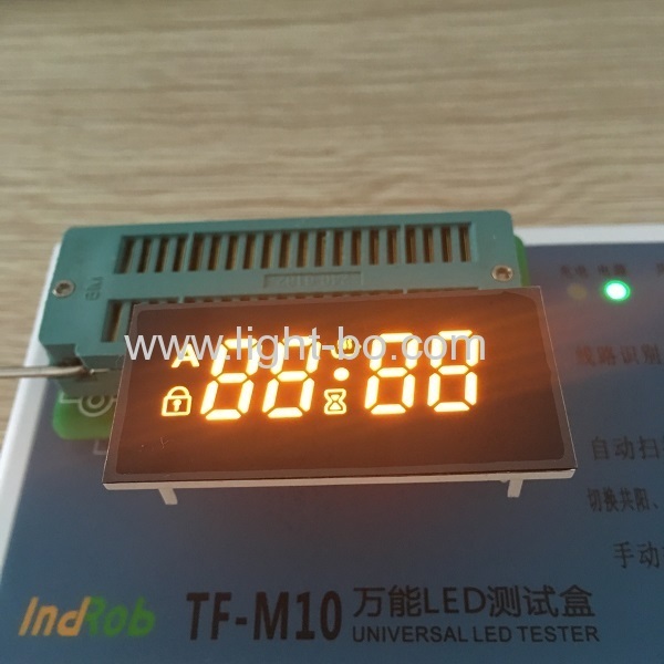 Customized ultra bright amber 4 digit 7 segment led display common cathode for oven