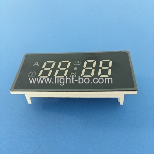 Customized ultra bright amber 4 digit 7 segment led display common cathode for oven