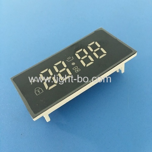 Customized ultra bright amber 4 digit 7 segment led display common cathode for oven