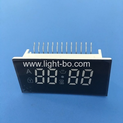 Customized ultra bright amber 4 digit 7 segment led display common cathode for oven
