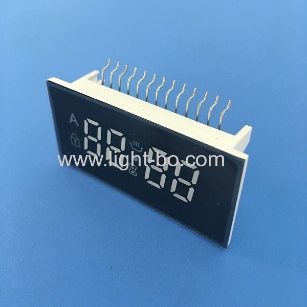 Customized ultra bright amber 4 digit 7 segment led display common cathode for oven