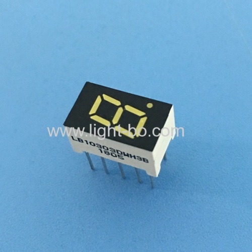 Ultra bright white 7.62mm single digit 7 segment led display common cathode