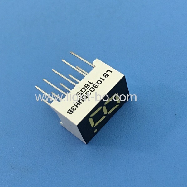 Ultra bright white 7.62mm single digit 7 segment led display common cathode