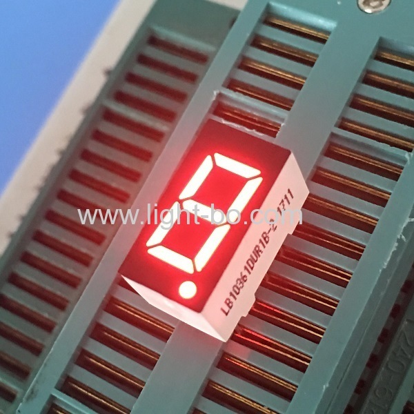 Ultra bright white single digit 0.36" common anode 7 segment led display for instrument panel