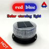 Red and blue wireless solar caution light