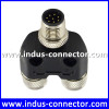 High quality Indus-connector manufacturer provide m12 8 pin sensor shielded y cable connector