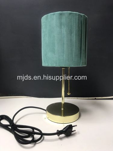 Children Table Lamp With Accordion Pleats Velvet Shade