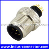 Indus-connector equivalnet to molex export hot sale m12 4 pin male waterproof connector