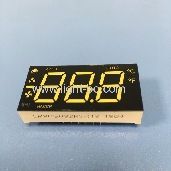 Customized Triple Digit Multicolor 7 Segment LED Display for Refrigerator control