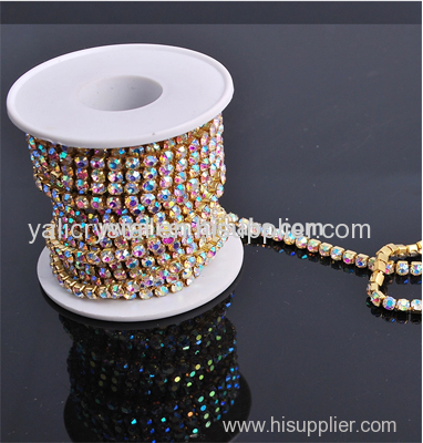 Enough Stock SS12 SS20 AB Crystal Rhinestone Cup Chain Wholesale