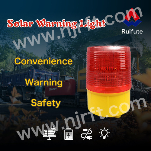 Red high temperature waterproof solar warning light