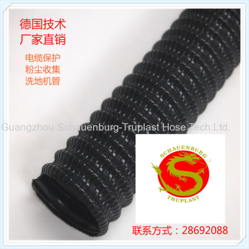 TPU Wire Reinforced Hoses With Ribs/scrubber machine hose