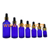 BLUE GLASS ESSENTIAL OIL BOTTLE WITH DROPPER 5ML 10ML 15ML 20ML 30ML 50ML