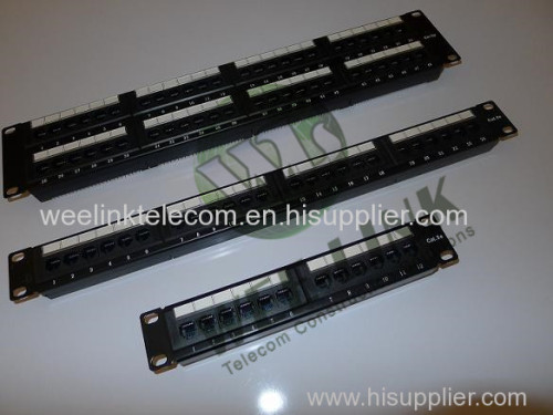 Cat6/cat5e UTP patch panel 24 port for networking