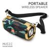 outdoor portable subwoofer wireless stereo speakers with straps MP3 music player