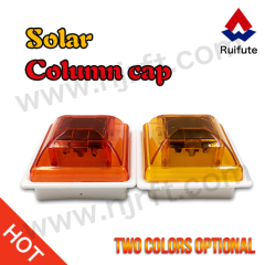 Yellow road safety solar traffic warning lights for guardrails
