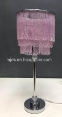 Children Table Lamp With Purple Tassel Shade