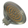 60LEDs 3528SMD 3-3.5W 260-300lm LED MR16 bulb glass body 12V Ra>80