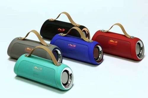 Portable mini wireless bluetooth speaker with display