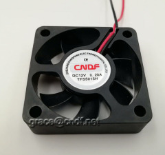 50mm 2inch 50x50x15mm 12 volt mini dc brushless cooling fan with 0.21A 2.52W 6000rpm 16.56cfm