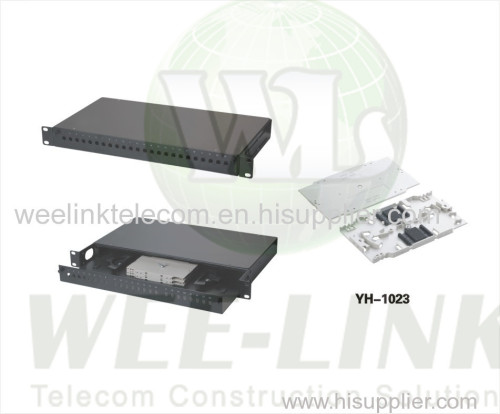 48 core fiber optic patch panel rack mount ODF terminal box add adapter and pigtail