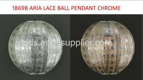 Aria Lace Ball Pendant Copper With Black D300mm