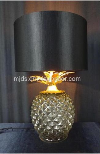 Clear Glass Pineapple Design Table Lamp