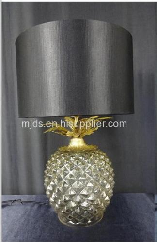 Clear Glass Pineapple Design Table Lamp