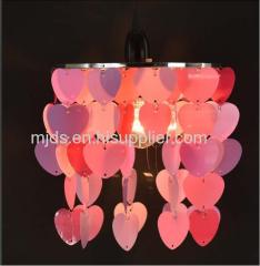 Non Electric Pink Heart PVC Pendant