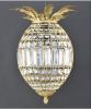 Antique Brass Pineapple Crystal Chandelier