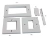 UK 86 type white brush Module face plate wall plate