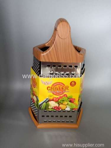 Multi kitchen tools stainless steel vegetable and fruit grater 6 in 1 Stainless steel Cheese Carrot vegetables Grater