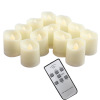 Battery operated Electric Flameless LED Tealight Candle with Timer and Remote Flickering Votive LED Tea Light Candles