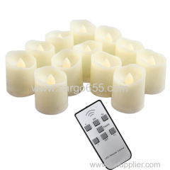 Battery operated Electric Flameless LED Tealight Candle with Timer and Remote Flickering Votive LED Tea Light Candles