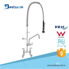 Commercial Kitchen Double Deck Mounted Stainless Steel Pre Rinse Faucet