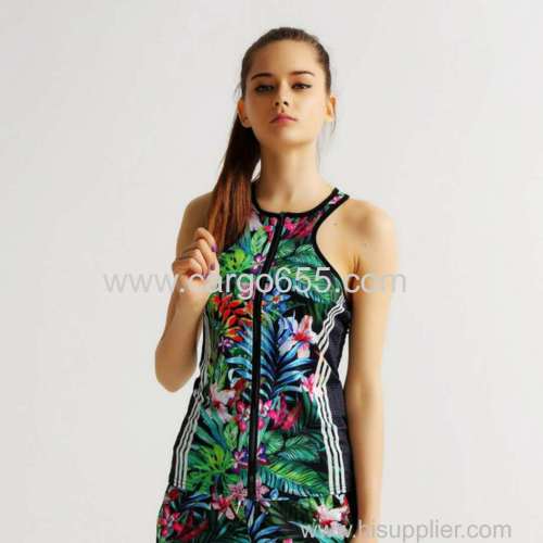 burst flowers digital printing outdoor sports suits leisure speed dry breathable two sets of women Sportswear