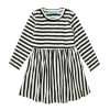 Spring Kids Ready Made Garment Little Girls Long Sleeve Dresses Strip Baby Cotton Frocks