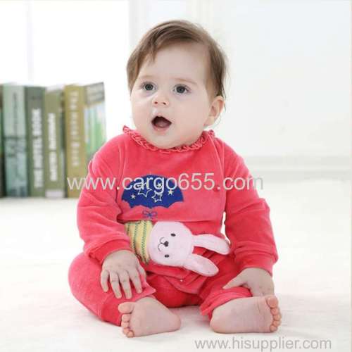 Wuawua Wholesale Romper Baby Clothes Cute infant Winter Outwear Outfits Baby Long Sleeve Jumpsuit For Newborns