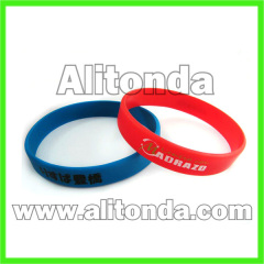 Silicone soft promotional wristband custom