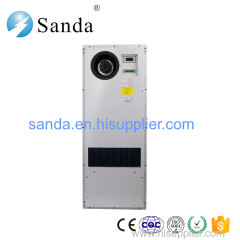 Heat exchanger for telecom shelter cabinet