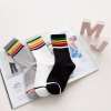 Custom Jacquard 100 Polyester White Ankle Socks Women
