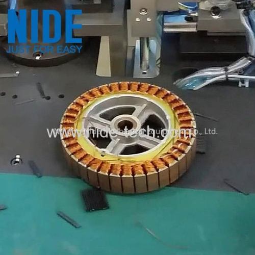 Balance car wheel motor external armature wedge inserting machine