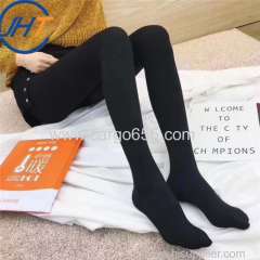 New design Light Heating Hot Promotional High Heels Black Tube Tights Stockings Women Shiny Compression Seamless legging