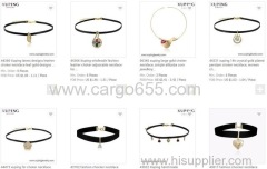 fashion chocker necklaces fashion jewelry fabric black choker necklace with women handmade
