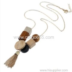 beautiful wood necklace nice tassel necklace women necklace for you
