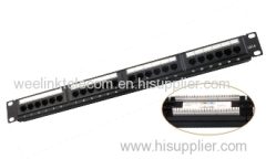 19 inch UTP RJ45 1U 2U CAT5E CAT6 24 port 48-port network patch panel