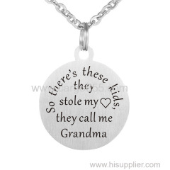 Jewerly Gift to Grandma Pendant Necklace